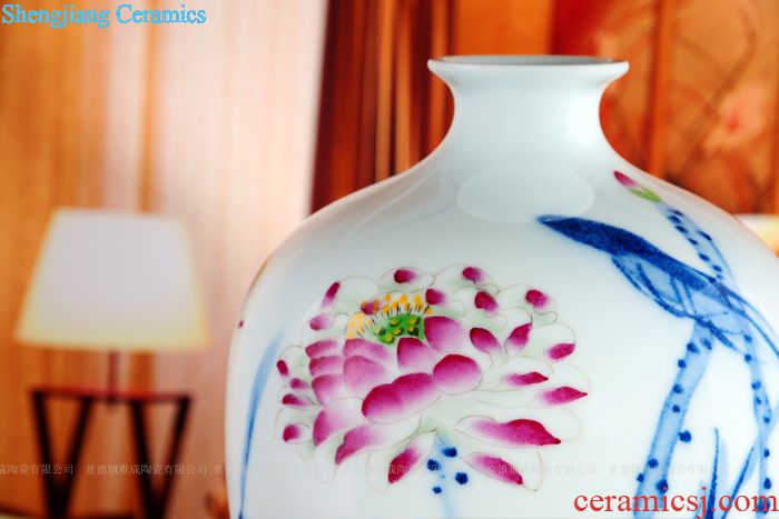 Jingdezhen ceramics hand-painted vases sitting room home decoration handicraft furnishing articles for wedding gift accessories