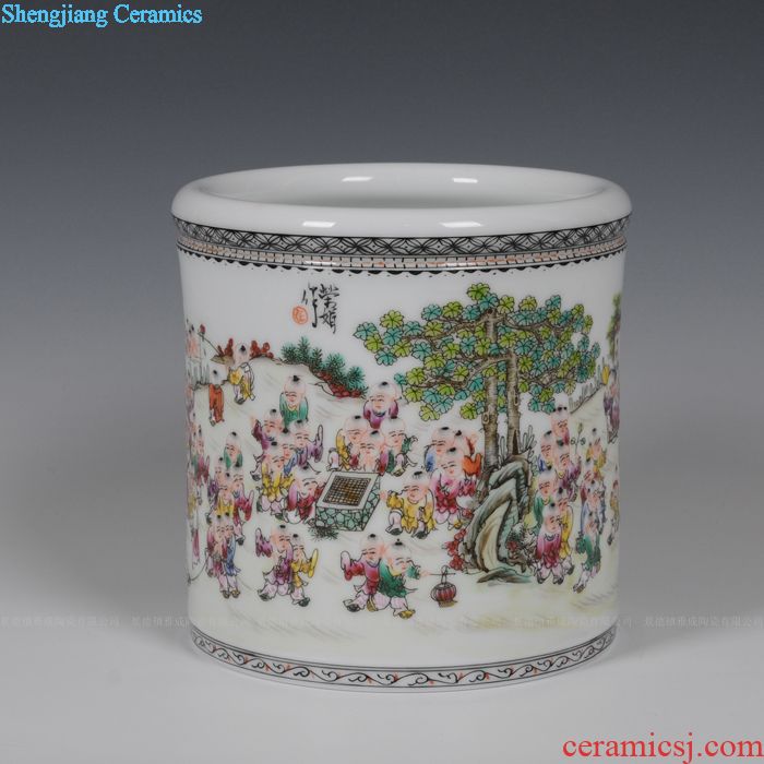 Jingdezhen ceramics hand-painted the ancient philosophers figure hat to bowl bowl cups Wang Rongjuan modern fashion household decoration