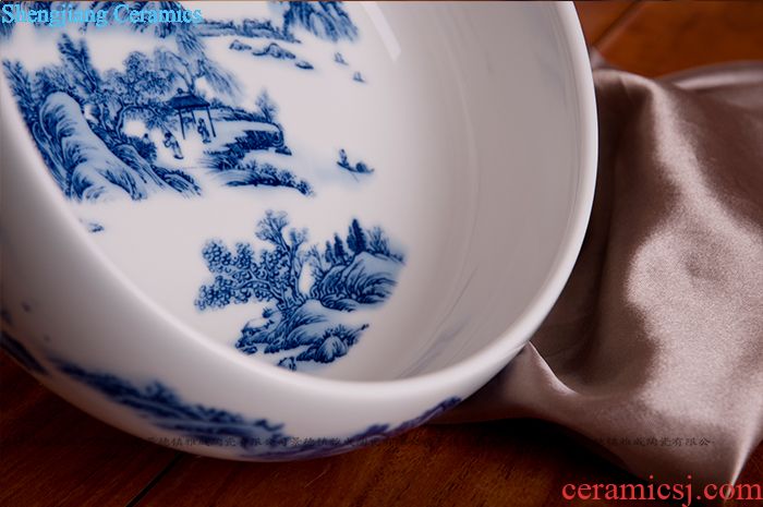 Jingdezhen ceramic POTS sub storage tanks large household adornment storage with cover pot rice caddy is received