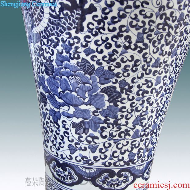 Tendril flower jingdezhen ceramic hand-painted porcelain vase vase of large banquet figure preaching figure