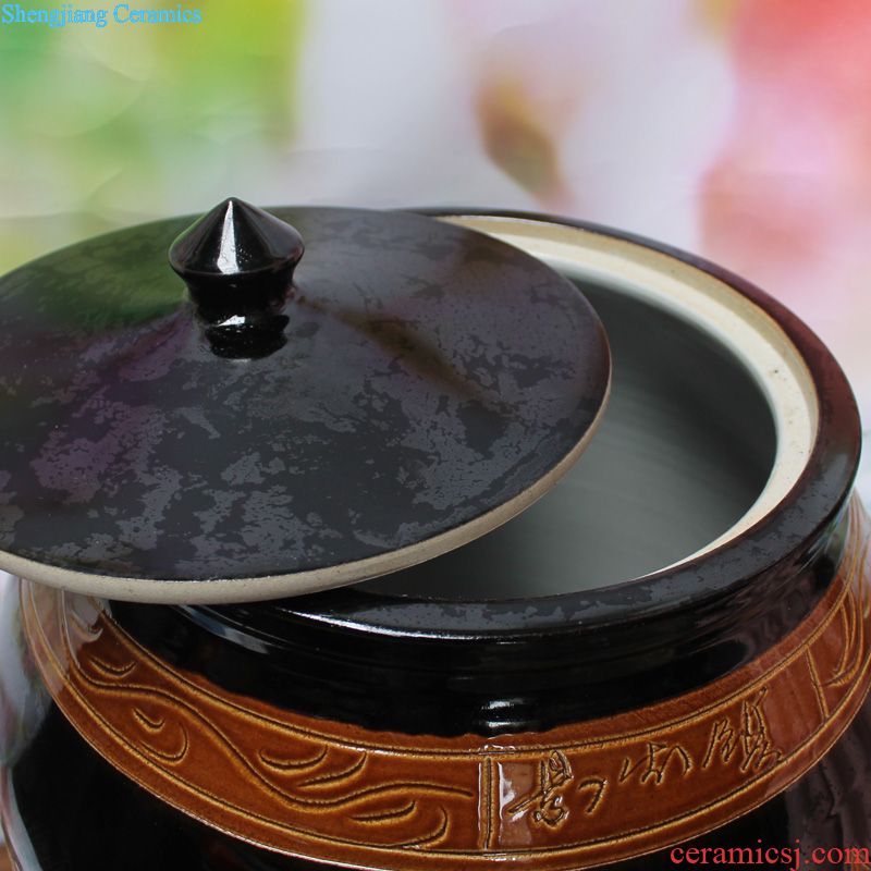 Five good big just 100 jins of jingdezhen ceramic jars jar sealed cans autumn lotus handmade