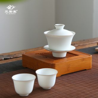 Three frequently hall noggin jingdezhen ceramic sample tea cup your kiln kung fu tea set single cup master cup built S44001