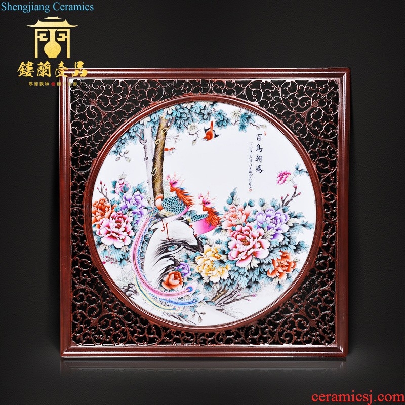 Jingdezhen ceramics hand-drawn characters hang a picture to Chinese style household adornment metope ceramic plate sitting room sofa background wall paintings