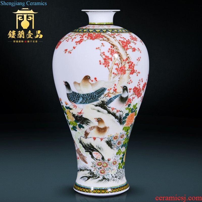 Jingdezhen ceramics hand-painted pastel of large vases, collection of new Chinese style household porch sitting room adornment is placed