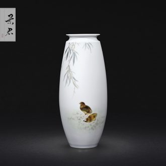 Jingdezhen ceramics hand-painted scenery blue and white porcelain vase retro home sitting room porch art furnishing articles