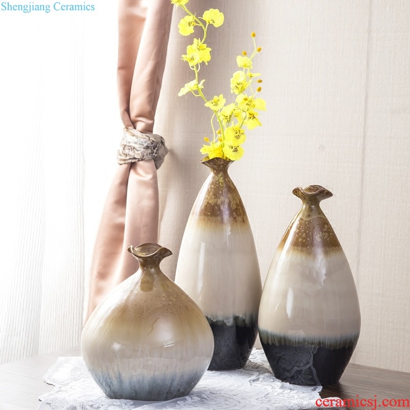 Jingdezhen ceramic vase hand carved Chinese blue and white porcelain is sitting room flower arranging rich ancient frame household adornment furnishing articles