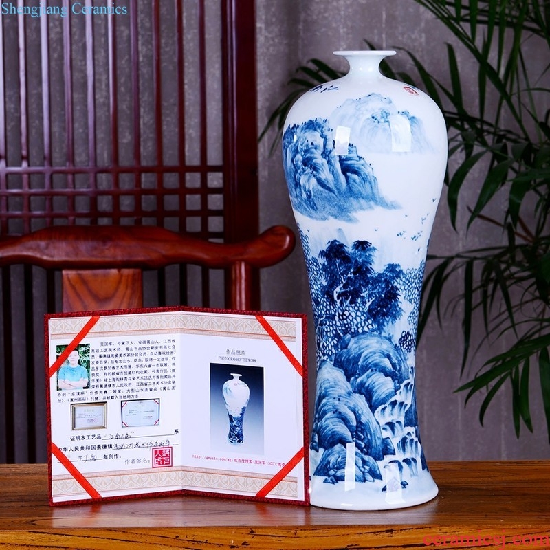 Jingdezhen ceramic creative furnishing articles jun porcelain kiln gourd vase contemporary household adornment wine sitting room decoration