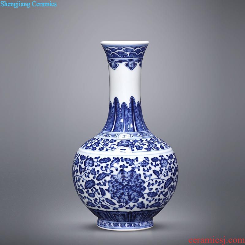 JingJun hand-sketching jingdezhen blue and white porcelain and ceramic teapot filtering kung fu tea set single pot of tea