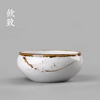 Drink to Hand painted blue and white landscape make tea kettle celadon ware household single pot ball hole filter ceramic kung fu tea set