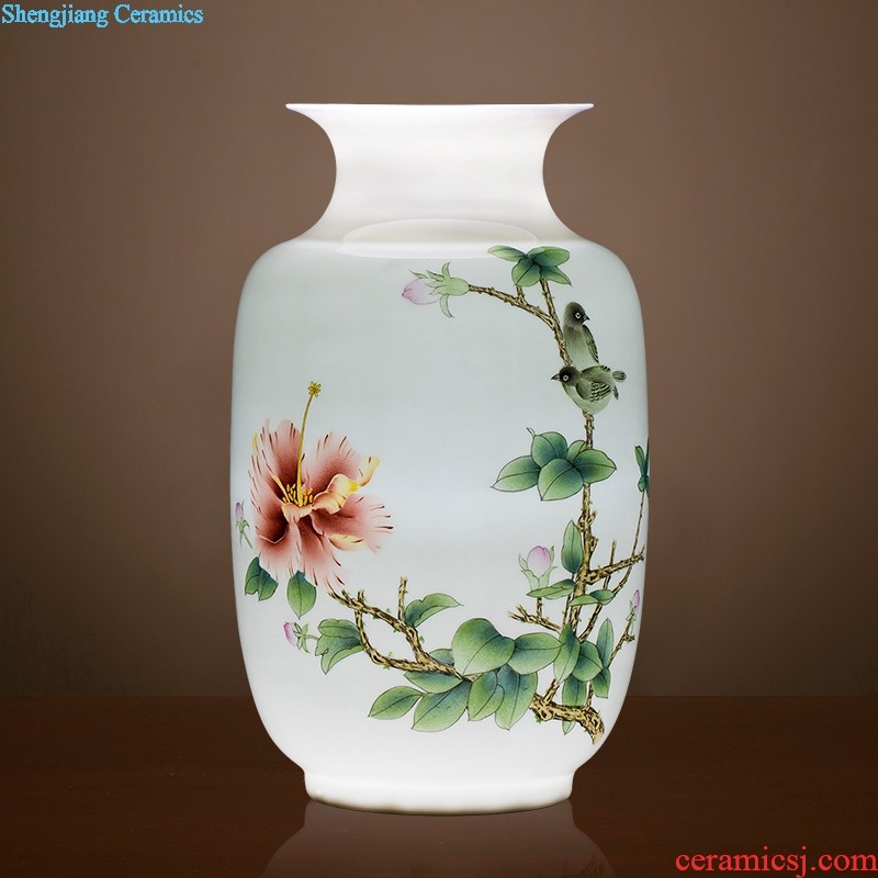 Cb72 jingdezhen ceramics vase furnishing articles mountains xiuse three-piece home sitting room adornment handicraft arranging flowers