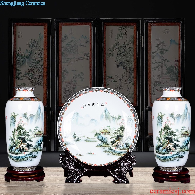 Antique blue-and-white porcelain yongzheng vases home sitting room adornment penjing collection jingdezhen ceramics process