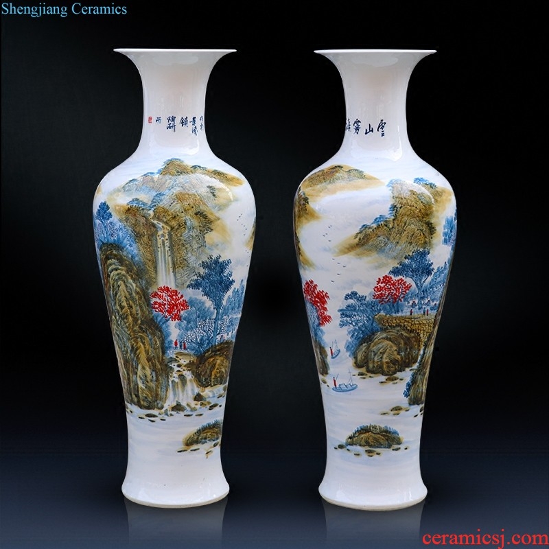 Jingdezhen ceramics hand-painted porcelain gift porcelain vase furnishing articles rich ancient frame the sitting room of Chinese style household decorations