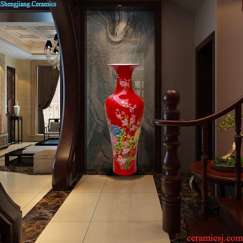 Sf53 jingdezhen ceramics Guest-greeting pine high landing craft vase wax gourd bottle sitting room dining-room ornaments