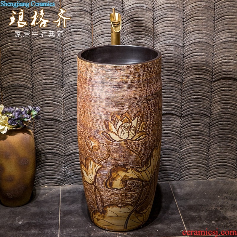 Vertical column column type lavatory body ceramic lavabo toilet basin basin, wash gargle console