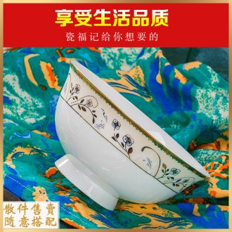 Home dishes suit box ceramic tableware suit dishes household of Chinese style bowls of bone plate marriage bowl chopsticks suits
