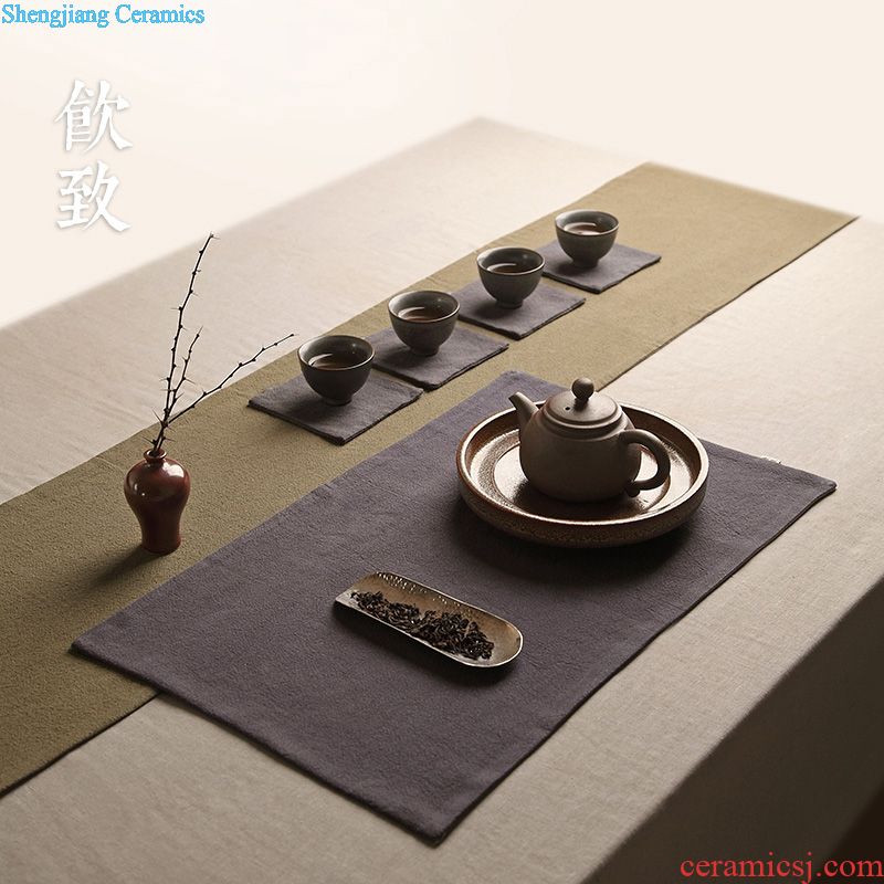 Drink to employ Japanese contracted cover kiln ceramic handmade pot cover set recommended cover tea accessories