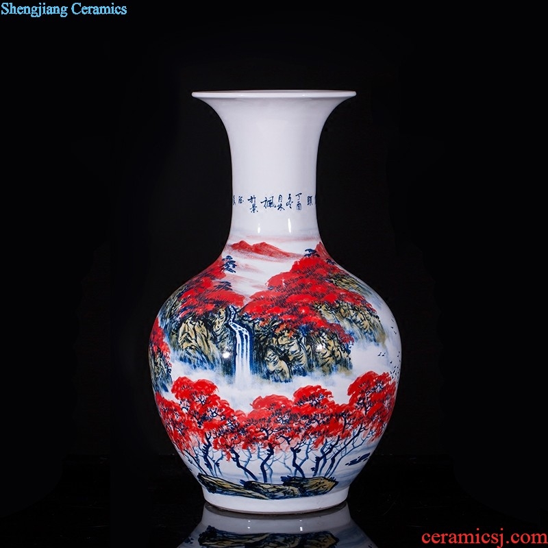 Antique porcelain qianlong pastel spring of the four seasons with vase home sitting room adornment is placed process of jingdezhen ceramics