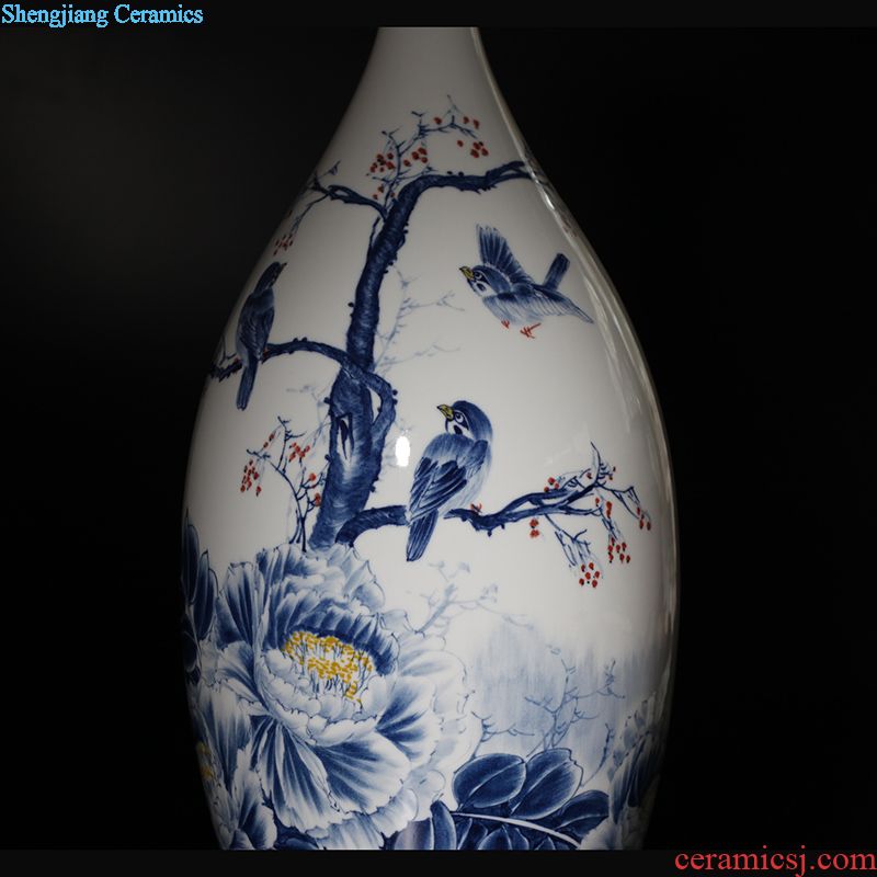 Jingdezhen curve contracted bamboo vase at peace porcelain vases furnishings decoration vase that occupy the home fashion vase