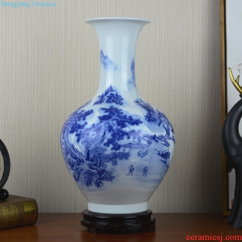 Jingdezhen ceramics vases, contemporary and contracted white paper down the small pure and fresh and small living room table furnishing articles ornaments