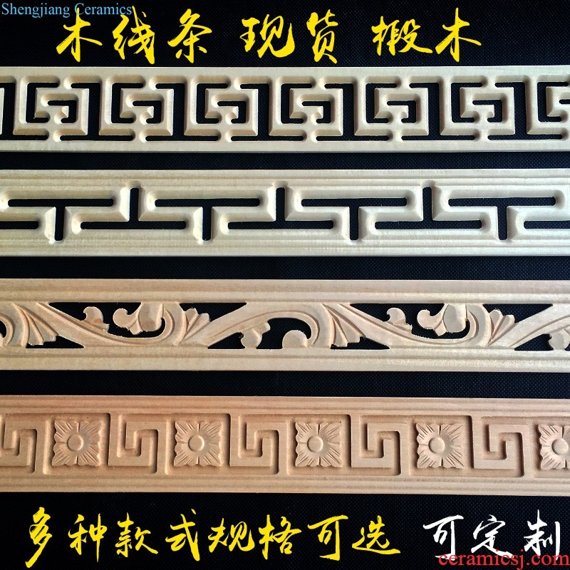 Decorative wood carving flower european-style solid wood furniture solid wood decals dongyang woodcarving adornment cabinet door flower setting wall is pass