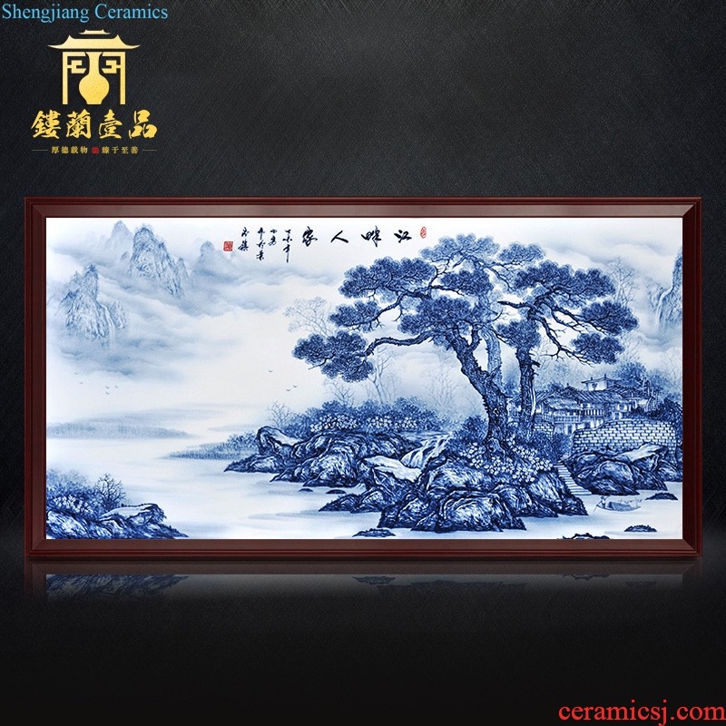 Jingdezhen ceramics hand-painted porcelain plate decorate metope pastel background more than hang a picture in successive years home furnishing articles in the living room