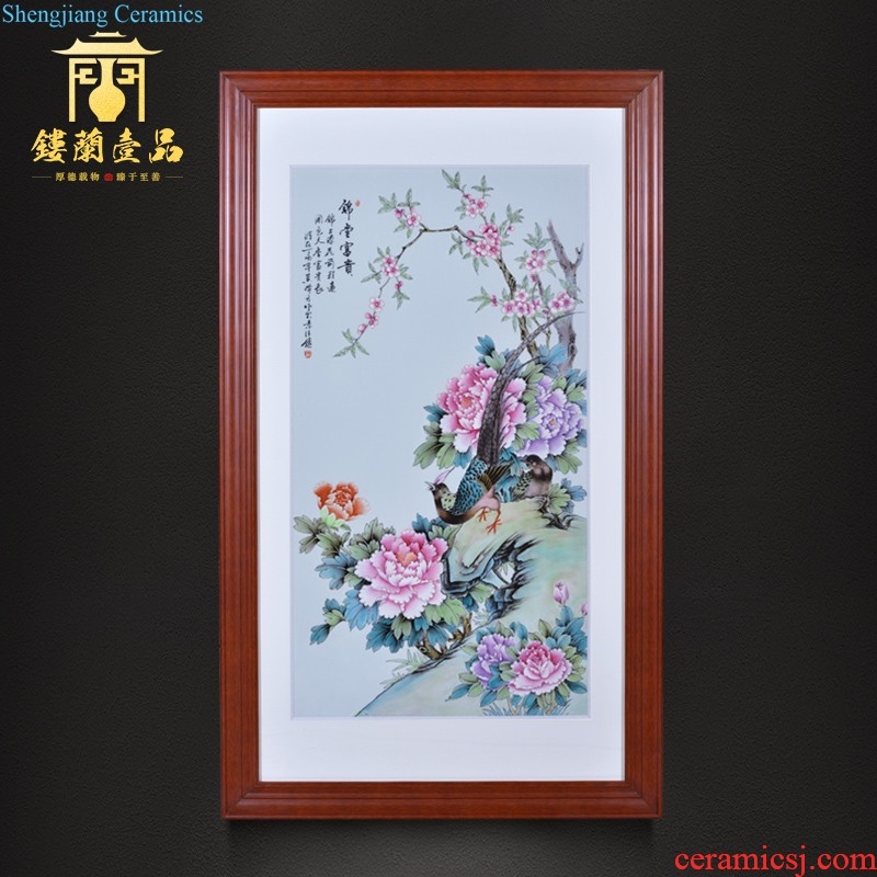 Master of jingdezhen ceramics hand-painted eight jun glory porcelain plate painting The sitting room adornment wall hanging painter in furnishing articles