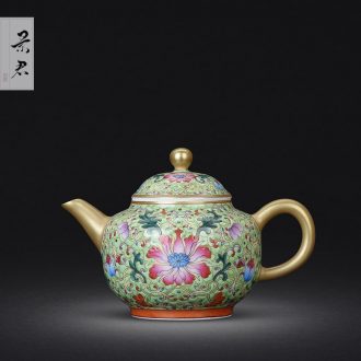 JingJun jingdezhen blue and white pure manual caddy ceramic tea pu-erh tea 1 seal tank storage tanks