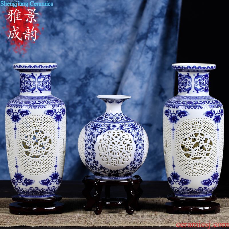 Ceramic Vase Blue ANDING Ceramic Decorative Vase