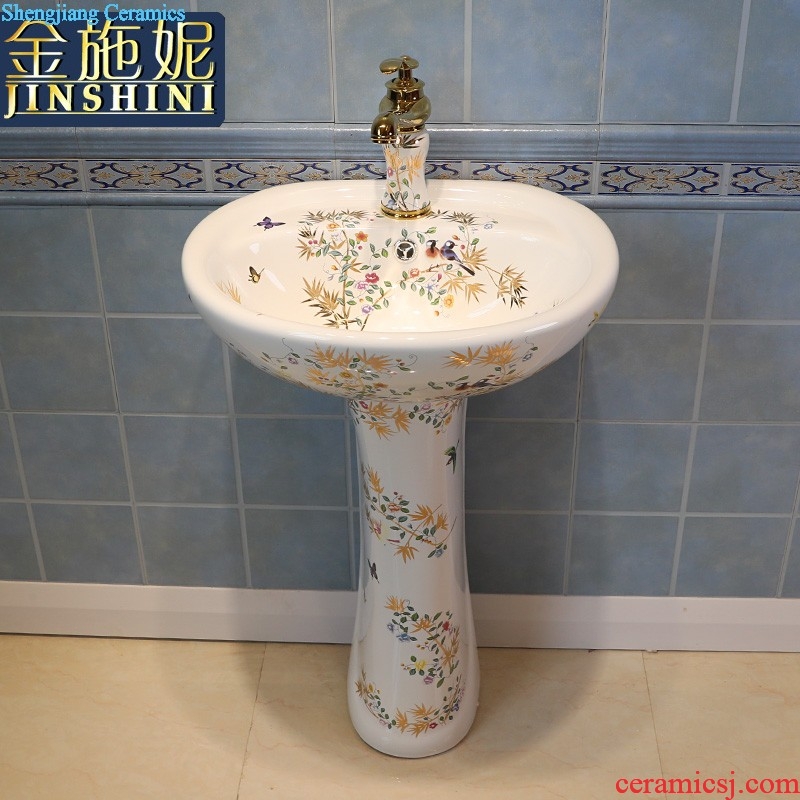 Gold cellnique european-style balcony one-piece toilet ceramic basin stage basin sinks modern basin that wash a face to wash your hands