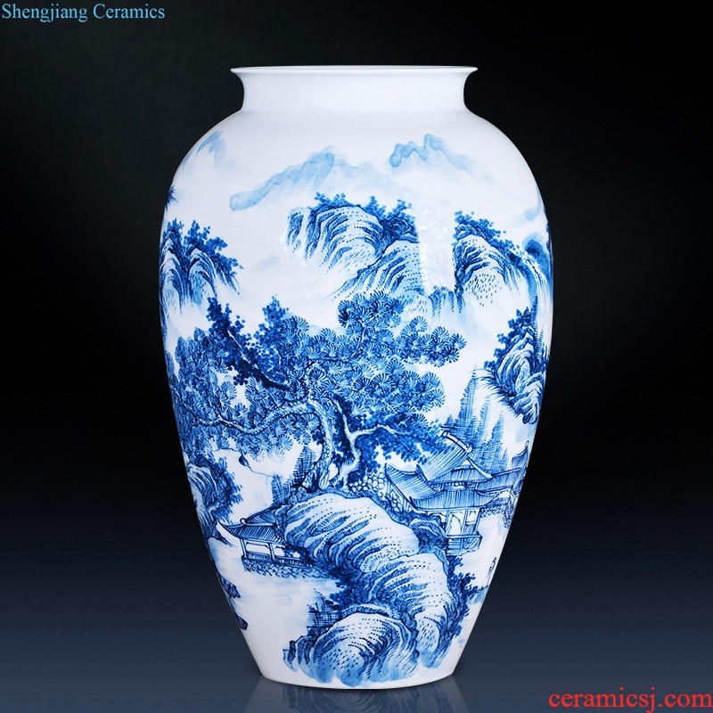 Jingdezhen ceramics by hand antique vases, flower arranging furnishing articles of Chinese style restoring ancient ways is the sitting room TV ark home decoration