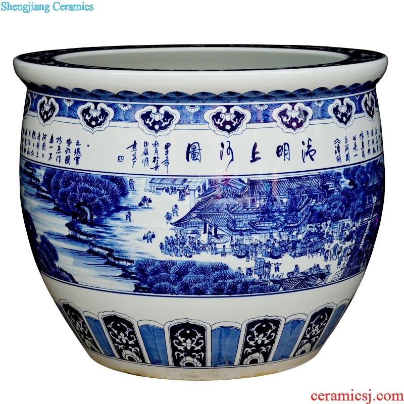 Jingdezhen ceramic masters hand by hand carved powder enamel vase flower arranging CV 18 spring sitting room adornment is placed