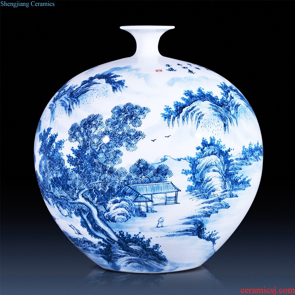 Jingdezhen ceramic vases, furnishing articles flower arranging flower implement pastel rooster figure sitting room of Chinese style household decoration wine cabinet mesa