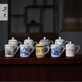 Jingdezhen tureen three cups to tureen large carmine bowl kunfu tea all handmade ceramic