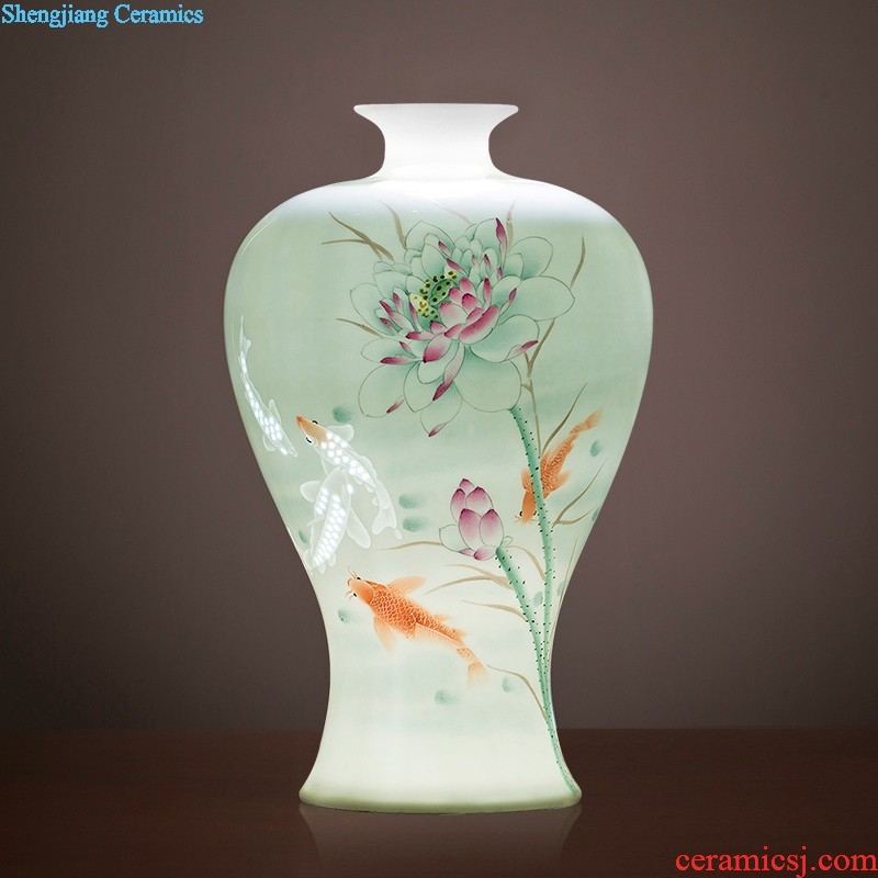 Jingdezhen ceramics hand-painted large blue and white porcelain vase furnishing articles decorated hotel opening gifts gb2 sitting room