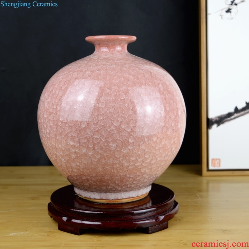 Jingdezhen ceramics powder enamel annunciation The vase of modern Chinese style living room decoration home wine ark adornment furnishing articles