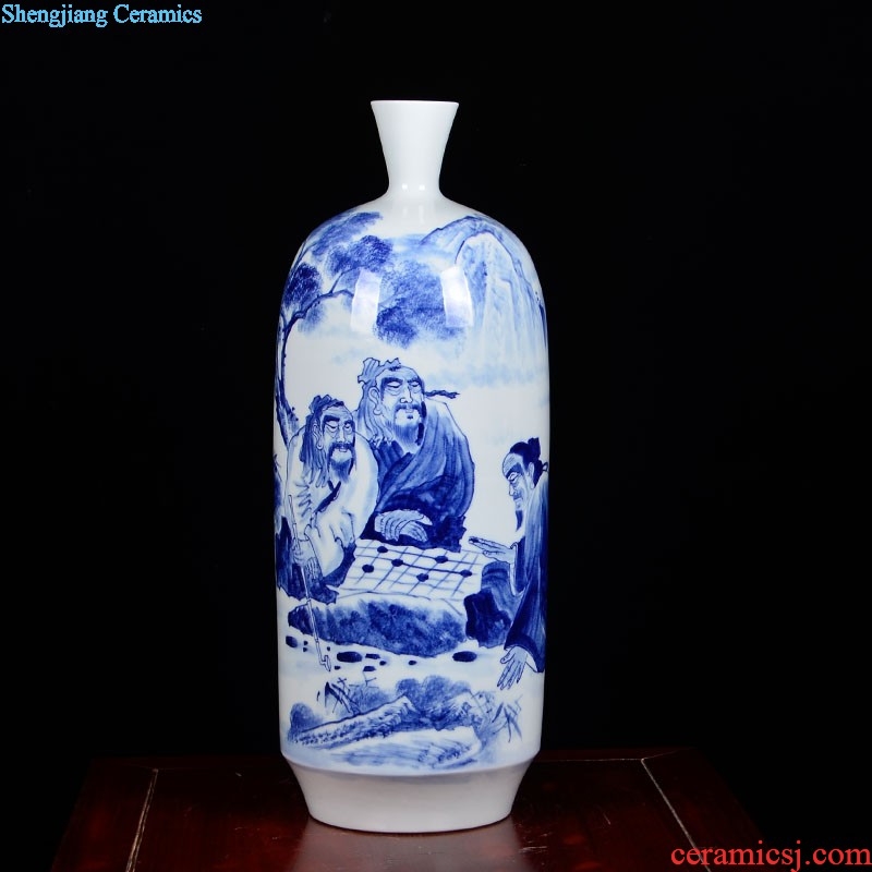 F001 jingdezhen ceramics China red tail bottle of large vase hotel furnishing articles sitting room adornment handicraft