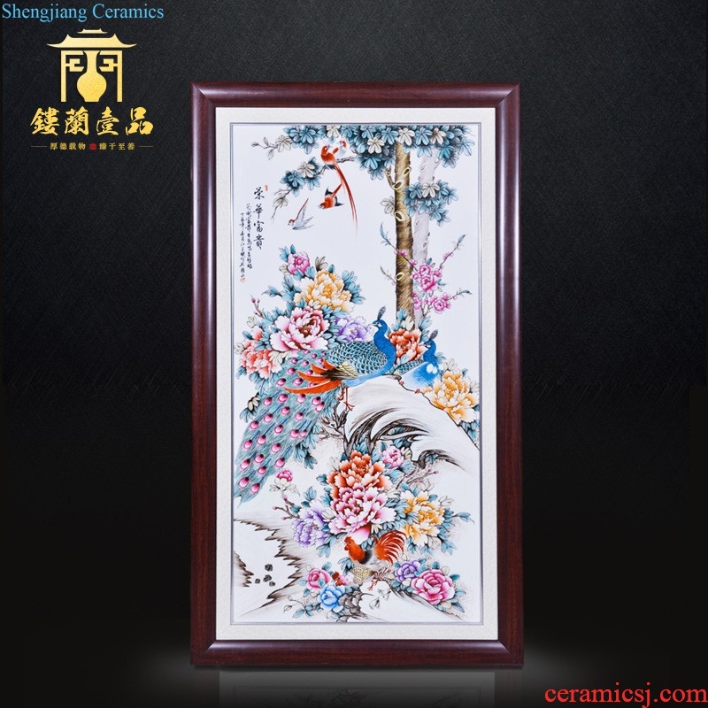 Jingdezhen ceramics hand-painted splendor in porcelain plate painter setting wall adornment picture hanging in the sitting room is placed