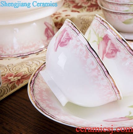 Dishes suit Chinese dishes 60 heads of household high-grade bone China jingdezhen ceramics tableware suit wedding ceremony