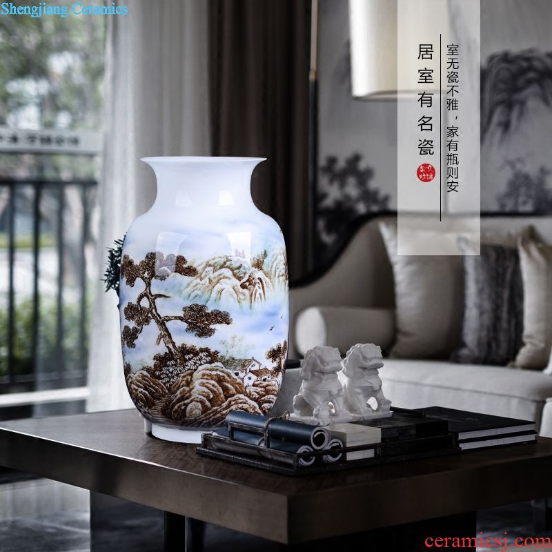 Jingdezhen ceramics hand-painted vases, flower arrangement ChunManQianKun Chinese style household act the role ofing is tasted wine sitting room furnishing articles
