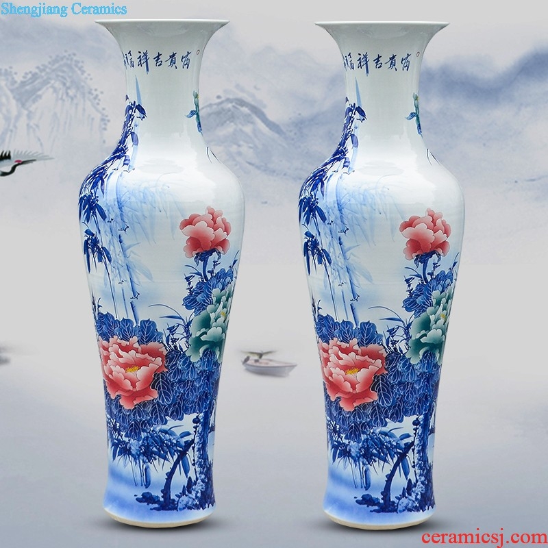 Jingdezhen ceramics of large Chinese style antique hand-painted imitation Ming blue and white porcelain vase sitting room adornment high furnishing articles