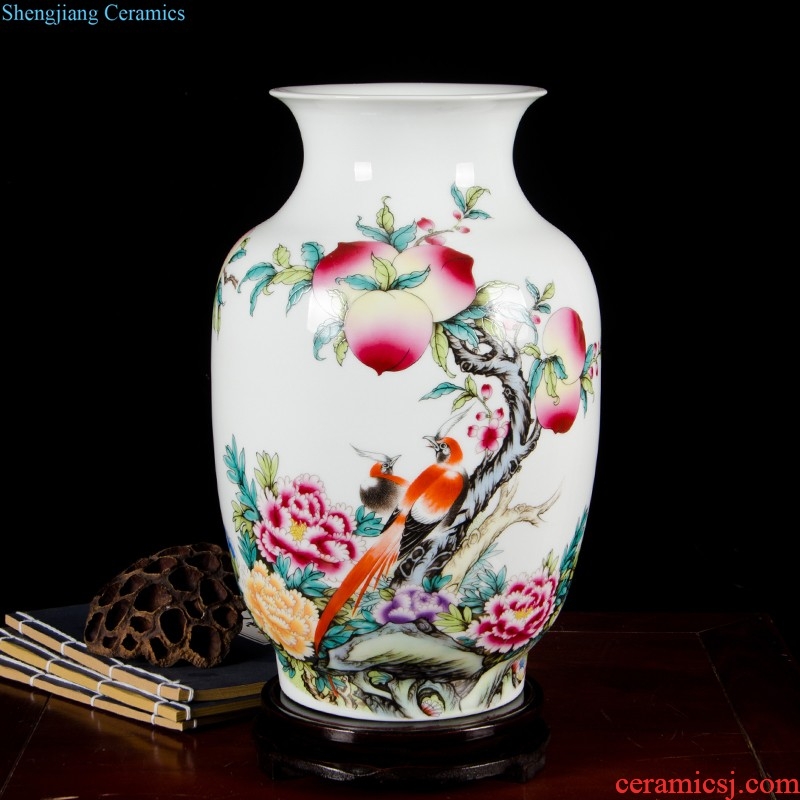 Jingdezhen ceramics high ear vase furnishing articles antique Chinese sitting room porch decoration large d167 landing