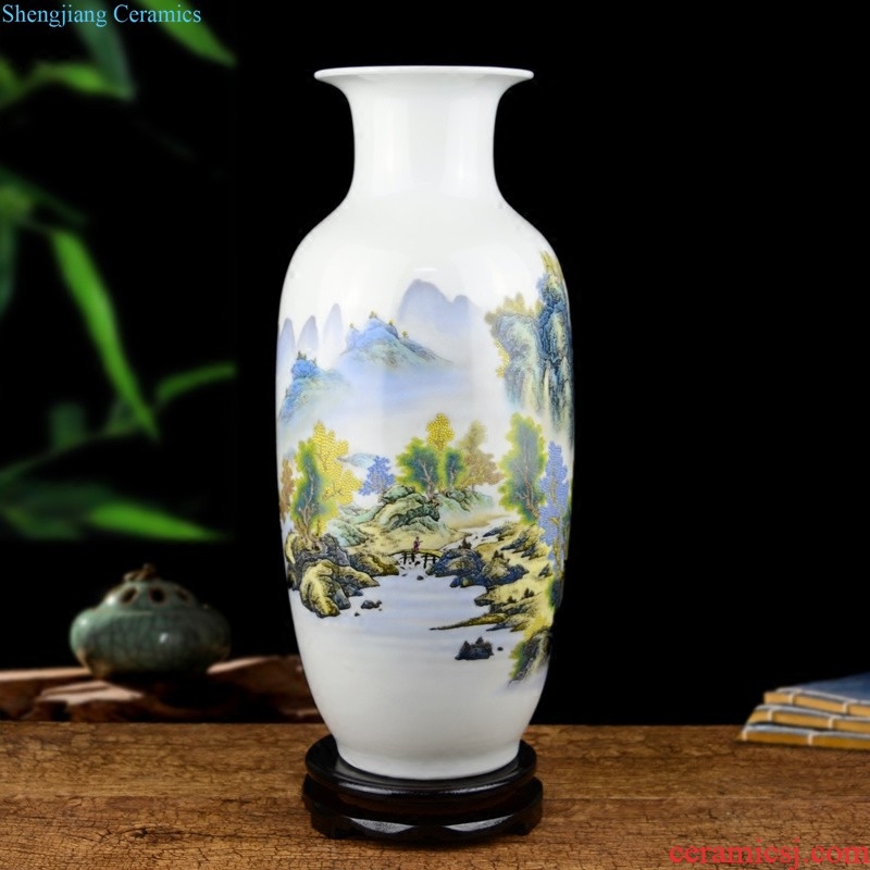 Jingdezhen ceramics Three Yang kaitai sitting room home decoration Feng shui furnishing articles wine lucky sheep and arts and crafts