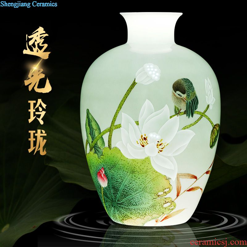 Jingdezhen ceramics antique blue-and-white youligong many children f vases, flower arranging Chinese sitting room adornment is placed