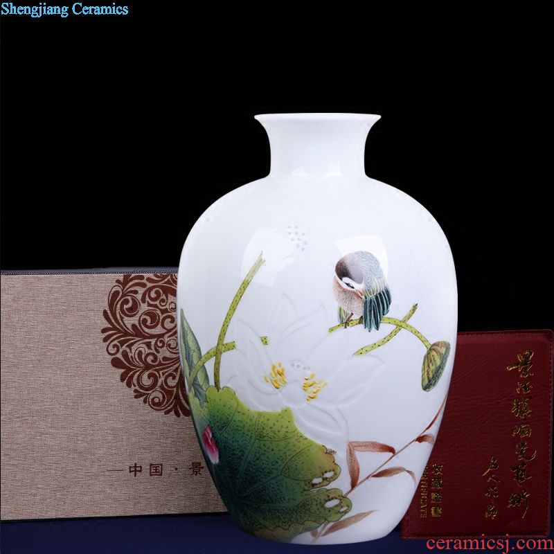 Jingdezhen ceramics antique blue-and-white youligong many children f vases, flower arranging Chinese sitting room adornment is placed