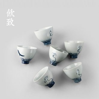 Drink to welcoming pine hand-painted celadon kung fu tea ceramic tea set home sitting room is contracted and contemporary office