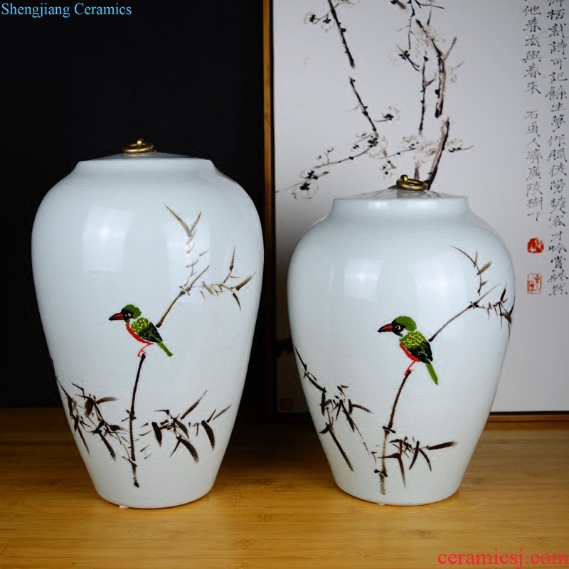 Jingdezhen ceramics The ancient powder enamel antique vase Chinese ancient frame handicraft furnishing articles sitting room