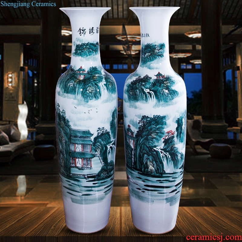 Sharply jingdezhen ceramics glaze of large vases, flower arranging furnishing articles sitting room porch decoration of Chinese style household is high