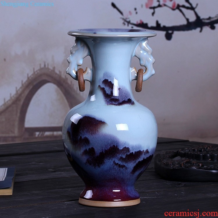 Jingdezhen vase furnishing articles Chinese flower arranging dried flowers sitting room ceramic household adornment TV ark contracted creative decoration