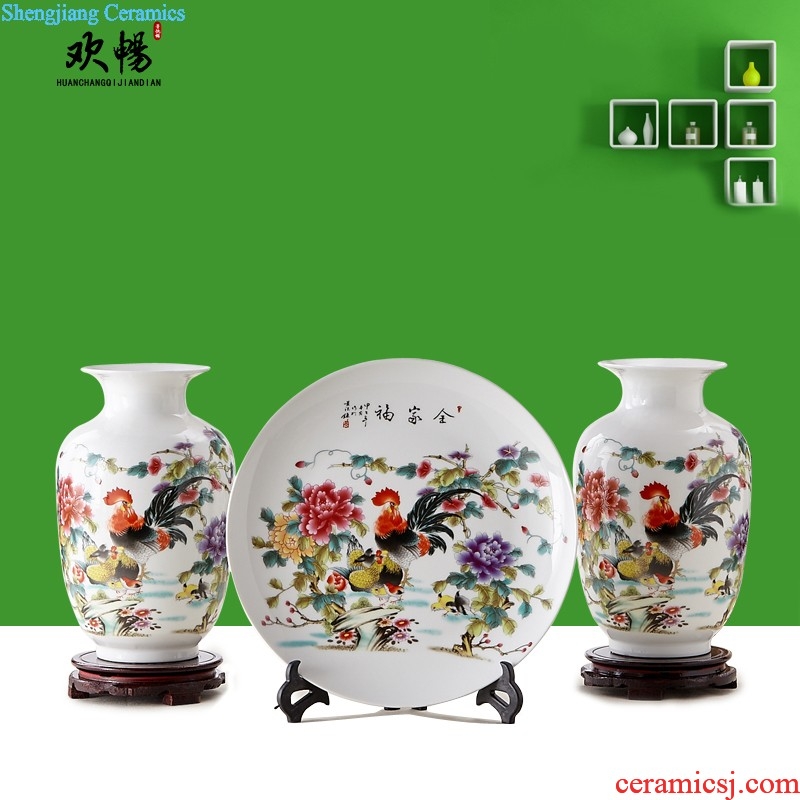 Jingdezhen ceramics famous hand-painted design hotel TV sitting room ark of large vases, furnishing articles large red