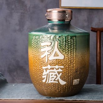Jingdezhen ceramic decoration it creative sealing oil jar with cover ricer box at the end of the storage tank tea wine jars